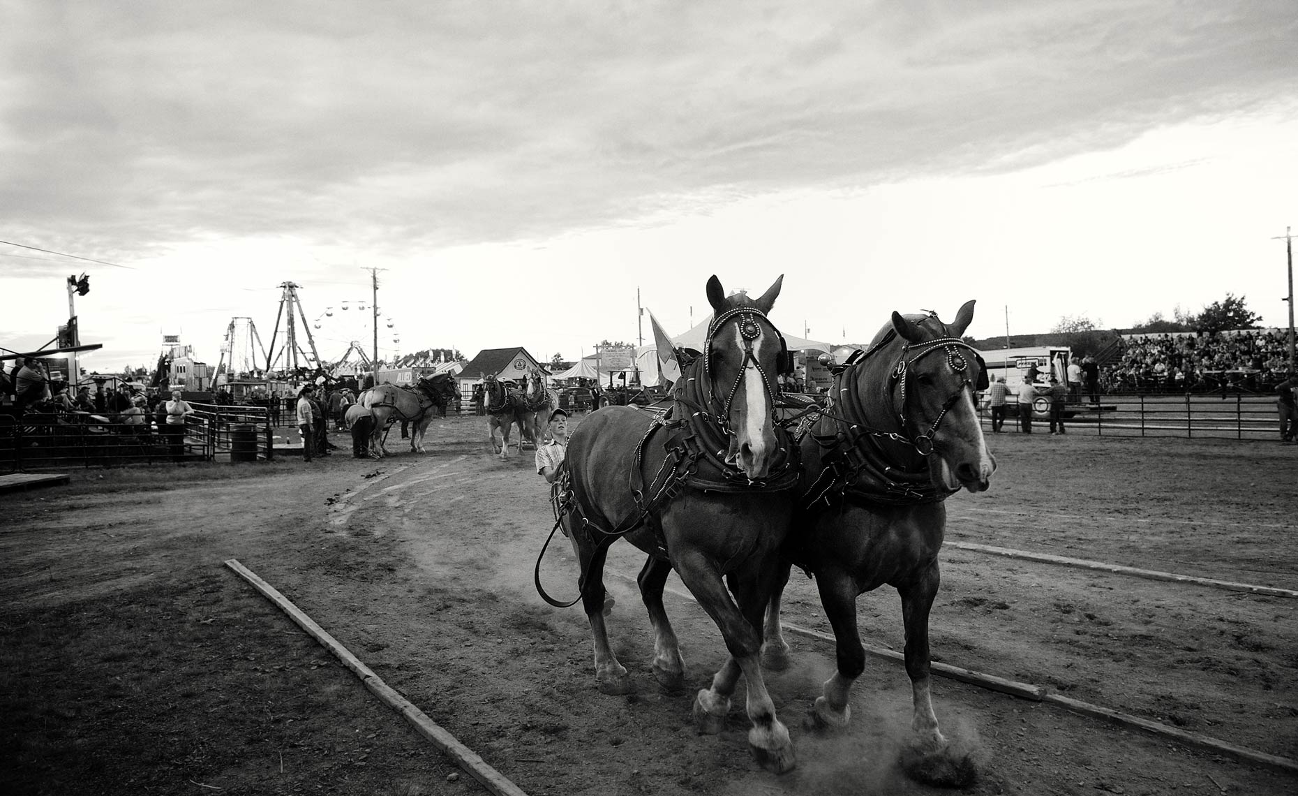 Horse pul event in Bridgewater Nova Scotia