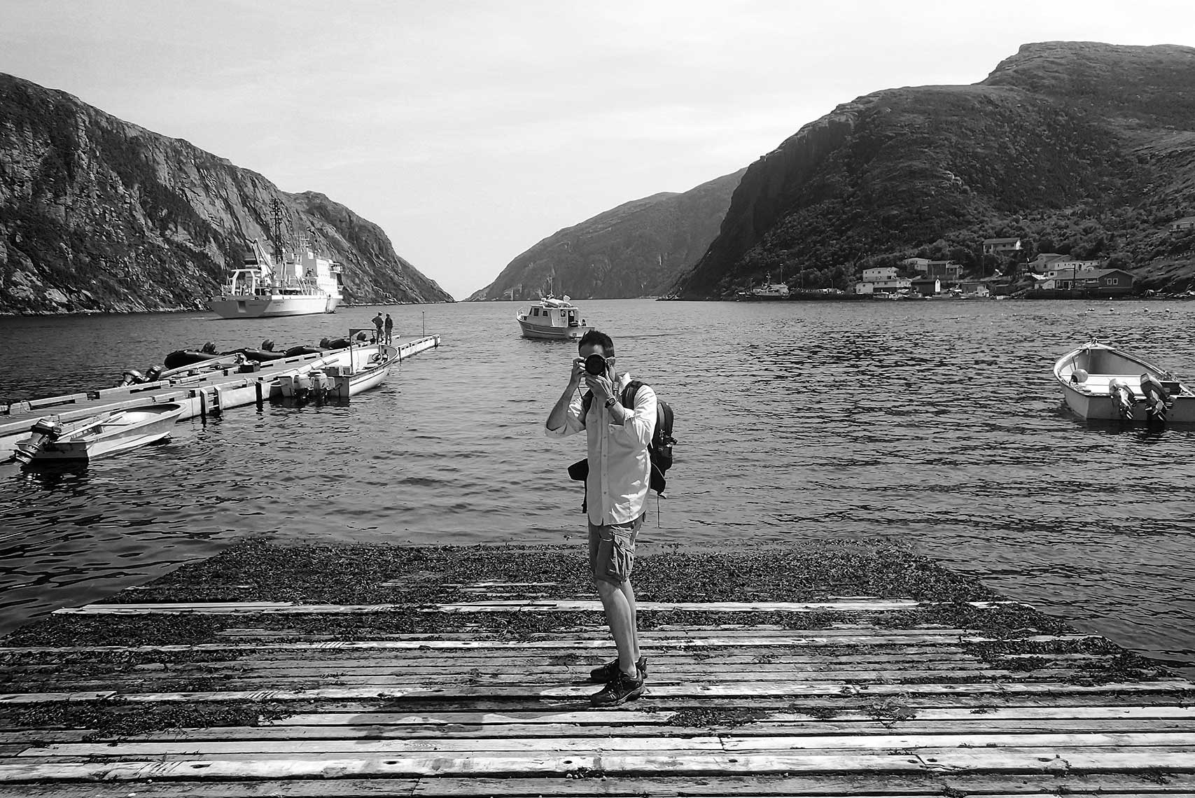 Travel editorial photographer Dean Casavechia in Newfoundland
